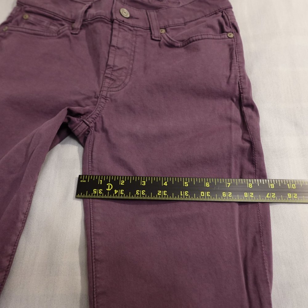 7 for all Mankind Gwenevere cropped women's 27 purple - Picture 15 of 16